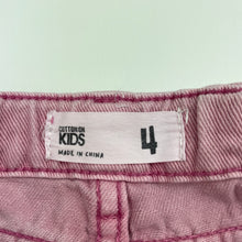 Load image into Gallery viewer, Girls Cotton On, distressed denim jeans, adjustable, Inside leg: 41cm, FUC, size 4,  