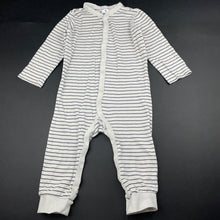 Load image into Gallery viewer, Boys Target, navy stripe organic cotton romper, FUC, size 1,  