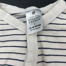 Load image into Gallery viewer, Boys Target, navy stripe organic cotton romper, FUC, size 1,  