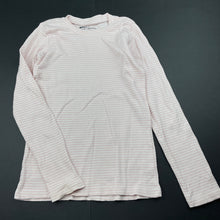 Load image into Gallery viewer, Girls Anko, pink stripe ribbed cotton long sleeve top, GUC, size 7,  