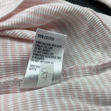 Load image into Gallery viewer, Girls Anko, pink stripe ribbed cotton long sleeve top, GUC, size 7,  