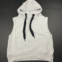 Load image into Gallery viewer, Girls Seed, grey cotton sleeveless hoodie top, GUC, size 10,  