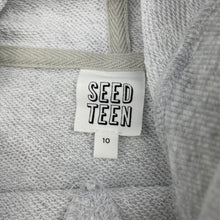 Load image into Gallery viewer, Girls Seed, grey cotton sleeveless hoodie top, GUC, size 10,  