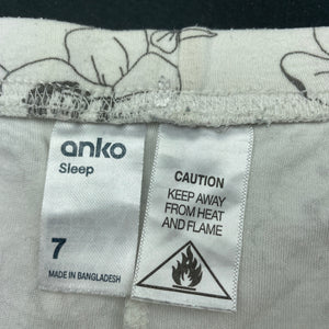 Girls Anko, floral cotton pyjama shorts, GUC, size 7,  