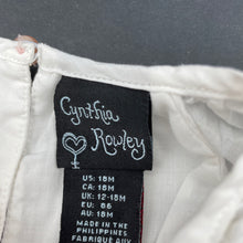 Load image into Gallery viewer, Girls Cynthia Rowley, lined embroidered lace trim cotton top, EUC, size 1-2,  