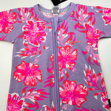 Load image into Gallery viewer, Girls Bonds, floral zip wondersuit / zippy / romper, NEW, size 1,  