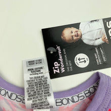 Load image into Gallery viewer, Girls Bonds, floral zip wondersuit / zippy / romper, NEW, size 1,  