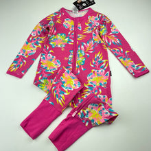 Load image into Gallery viewer, Girls Bonds, floral zip wondersuit / zippy / romper, NEW, size 2,  