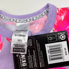 Load image into Gallery viewer, Girls Bonds, floral zip wondersuit / zippy / romper, NEW, size 0,  