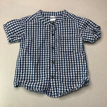 Load image into Gallery viewer, Boys Anko, checked cotton collarless shirt, FUC, size 1,  