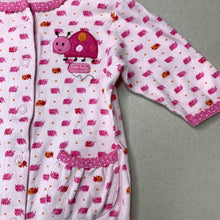 Load image into Gallery viewer, Girls Carter&#39;s, pink cotton coverall / romper, FUC, size 3 months,  