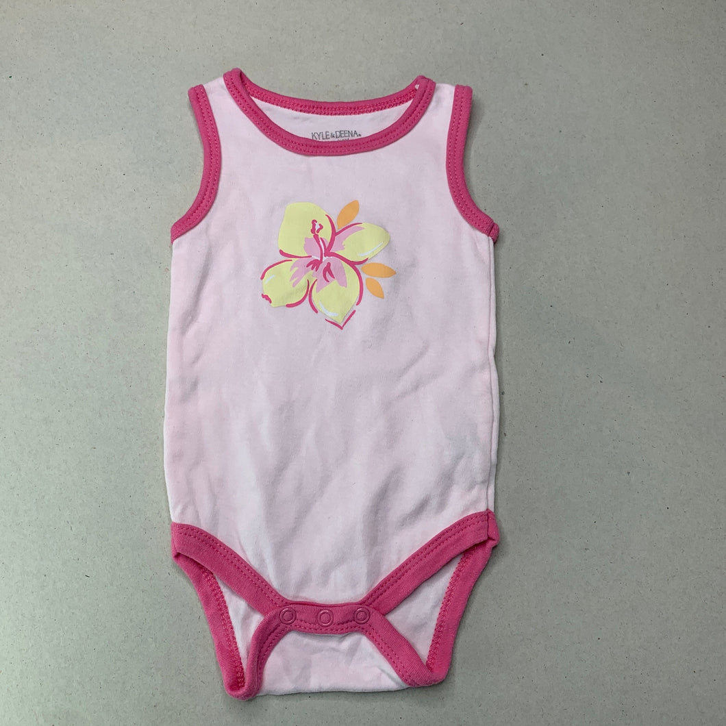 Girls Kyle & Deena, pink cotton singletsuit / romper, EUC, size 00,  