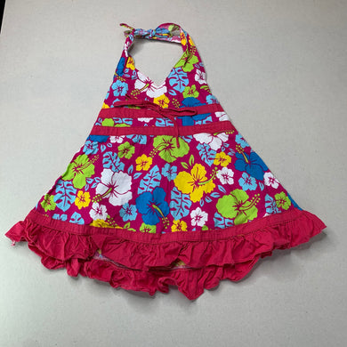 Girls TONG-TEAY, colourful floral summer dress, no size, armpit to armpit: 22cm across, FUC, size 0-1, L: 42cm