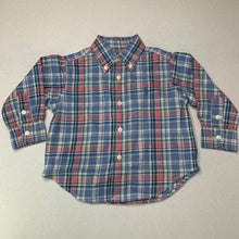 Load image into Gallery viewer, Boys Ralph Lauren, checked cotton long sleeve shirt, EUC, size 0,  