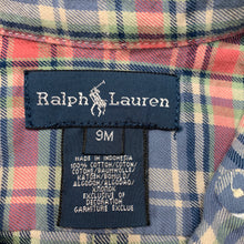 Load image into Gallery viewer, Boys Ralph Lauren, checked cotton long sleeve shirt, EUC, size 0,  