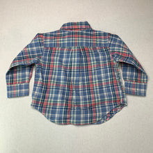 Load image into Gallery viewer, Boys Ralph Lauren, checked cotton long sleeve shirt, EUC, size 0,  