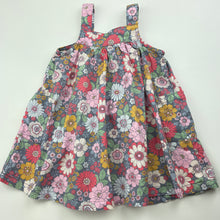 Load image into Gallery viewer, Girls Cotton On, floral lightweight cotton summer dress, GUC, size 1, L: 43cm