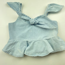 Load image into Gallery viewer, Girls Bardot Junior, blue summer top, FUC, size 5,  