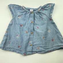 Load image into Gallery viewer, Girls Target, floral cotton/linen top, FUC, size 2,  