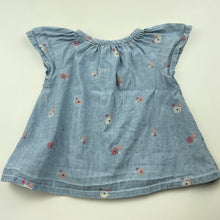 Load image into Gallery viewer, Girls Target, floral cotton/linen top, FUC, size 2,  