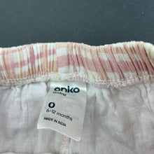 Load image into Gallery viewer, Girls Anko, lightweight cotton shorts, elasticated, FUC, size 0,  