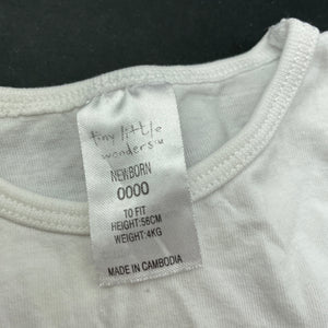 unisex Tiny Little Wonders, cotton long sleeve top, GUC, size 0000,  