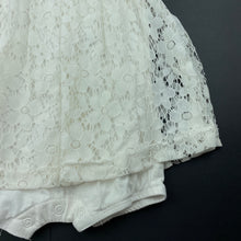 Load image into Gallery viewer, Girls Baby Berry, cream floral lace romper dress, EUC, size 1,  