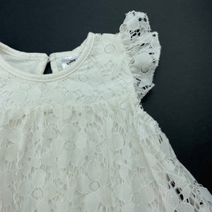 Girls Baby Berry, cream floral lace romper dress, EUC, size 1,  