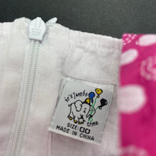 Load image into Gallery viewer, Girls It&#39;s Jumbo Time, lined lightweight cotton summer dress, FUC, size 00, L: 41cm