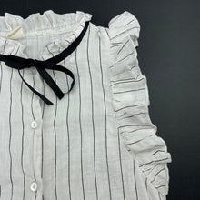 Load image into Gallery viewer, Girls ALL THE CHIRLDREN, black &amp; white stripe blouse / top, armpit to armpit: 30.5cm, FUC, size 5-6,  