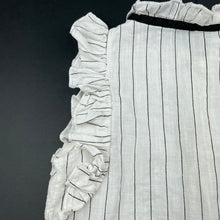 Load image into Gallery viewer, Girls ALL THE CHIRLDREN, black &amp; white stripe blouse / top, armpit to armpit: 30.5cm, FUC, size 5-6,  