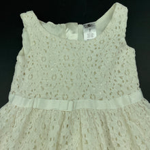 Load image into Gallery viewer, Girls H&amp;T, lined floral lace party dress, GUC, size 2, L: 44cm