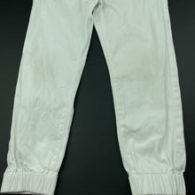 Load image into Gallery viewer, Boys Zara, white stretch cotton pants, adjustable, Inside leg: 46cm, FUC, size 8,  