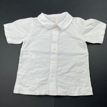 Load image into Gallery viewer, unisex EMILE ET ROSE, white linen/cotton short sleeve shirt, EUC, size 2,  