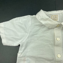 Load image into Gallery viewer, unisex EMILE ET ROSE, white linen/cotton short sleeve shirt, EUC, size 2,  