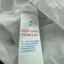Load image into Gallery viewer, unisex EMILE ET ROSE, white linen/cotton short sleeve shirt, EUC, size 2,  