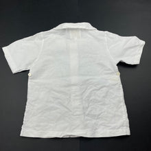 Load image into Gallery viewer, unisex EMILE ET ROSE, white linen/cotton short sleeve shirt, EUC, size 2,  