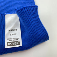 Load image into Gallery viewer, unisex Bonds, royal blue ribbed cotton singlet top, GUC, size 000,  