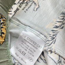 Load image into Gallery viewer, unisex THE STRIPED CAT, organic cotton blend leggings / bottoms, FUC, size 000-00,  