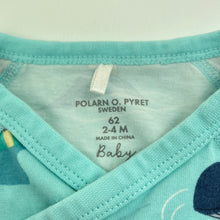 Load image into Gallery viewer, unisex Polarn O. Pyret, organic cotton blend bodysuit / romper, marks on front, FUC, size 000,  