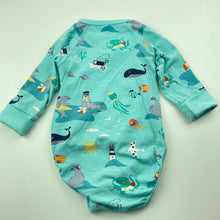 Load image into Gallery viewer, unisex Polarn O. Pyret, organic cotton blend bodysuit / romper, marks on front, FUC, size 000,  