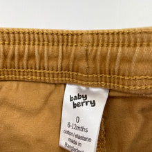 Load image into Gallery viewer, Boys Baby Berry, stretch cotton shorts, elasticated, GUC, size 0,  