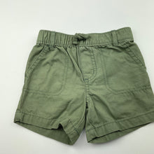 Load image into Gallery viewer, Boys Carter's, khaki cotton shorts, elasticated, EUC, size 12 months,  