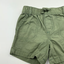 Load image into Gallery viewer, Boys Carter's, khaki cotton shorts, elasticated, EUC, size 12 months,  