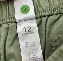 Load image into Gallery viewer, Boys Carter's, khaki cotton shorts, elasticated, EUC, size 12 months,  
