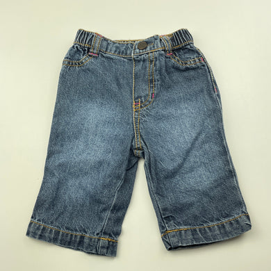 Girls Circo, blue denim pants, elasticated, GUC, size 3 months,  