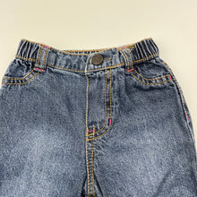 Load image into Gallery viewer, Girls Circo, blue denim pants, elasticated, GUC, size 3 months,  