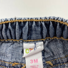 Load image into Gallery viewer, Girls Circo, blue denim pants, elasticated, GUC, size 3 months,  