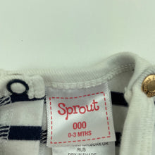Load image into Gallery viewer, Girls Sprout, spliced navy &amp; white casual dress, GUC, size 000, L: 34cm