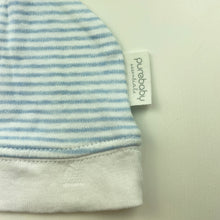 Load image into Gallery viewer, Boys purebaby, organic cotton hat / beanie, EUC, size 0000-000,  